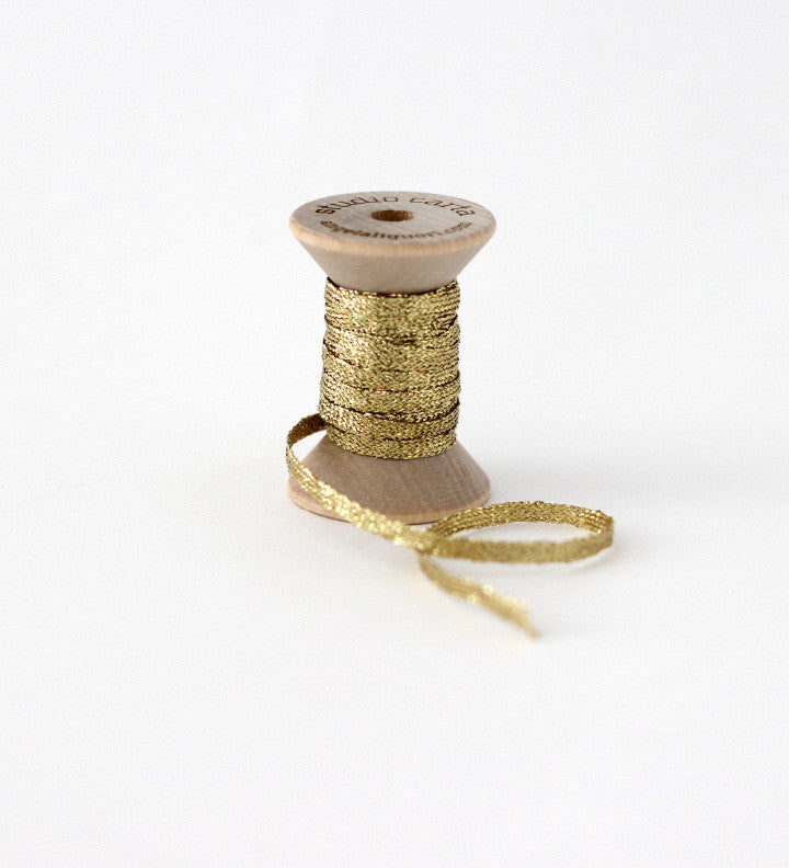 Metallic Braided ribbon wood spool – studio carta shop