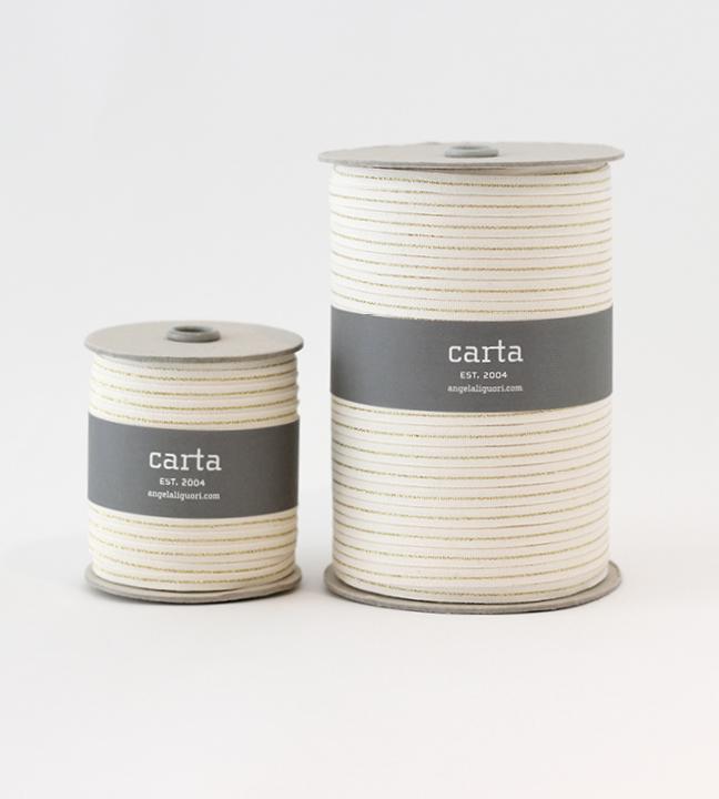 Italian Metallic Line Ribbon- Natural/Red – Kei & Molly Textiles, LLC