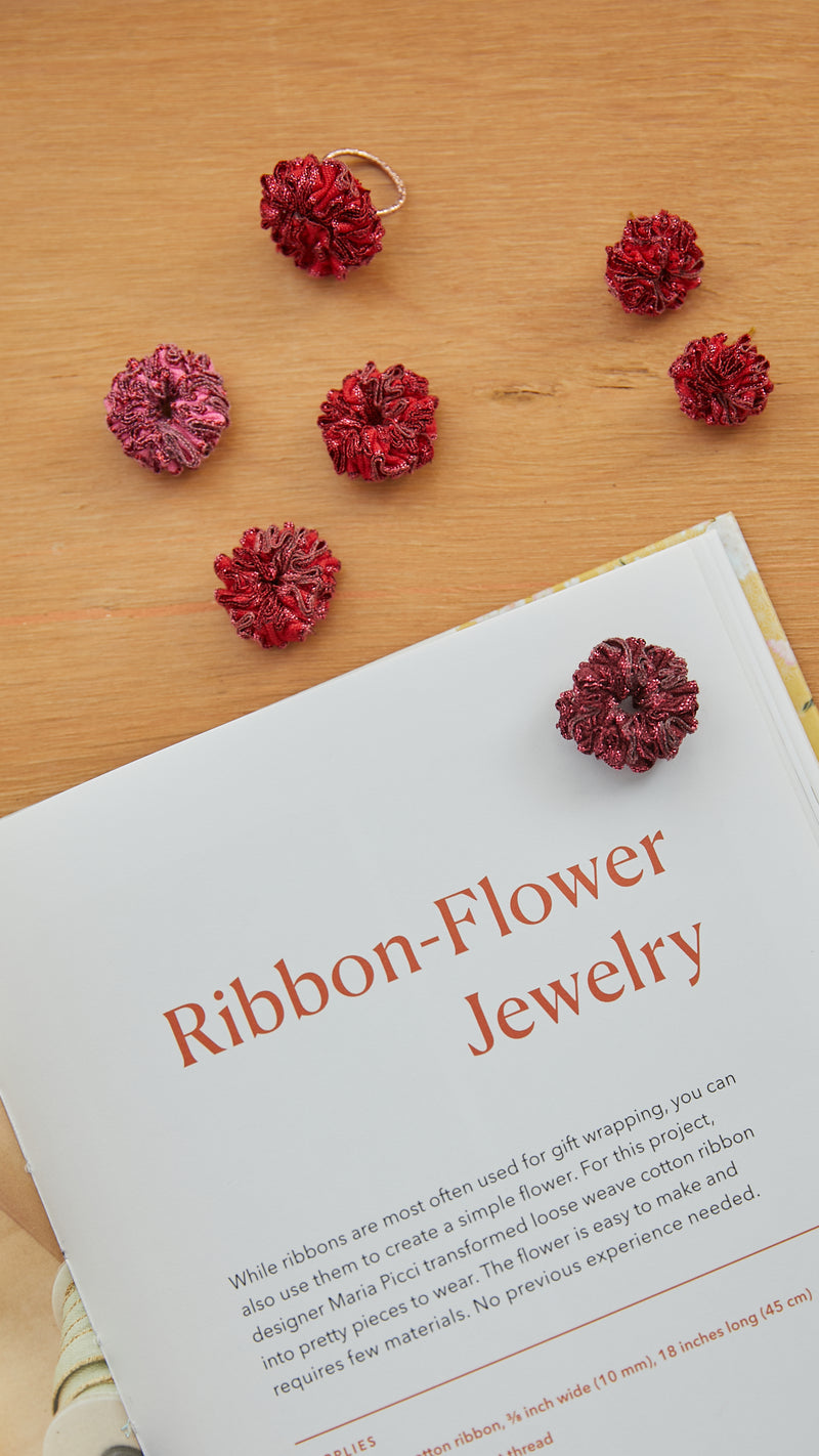 Ribbon flower jewelry kit with Maria Picci