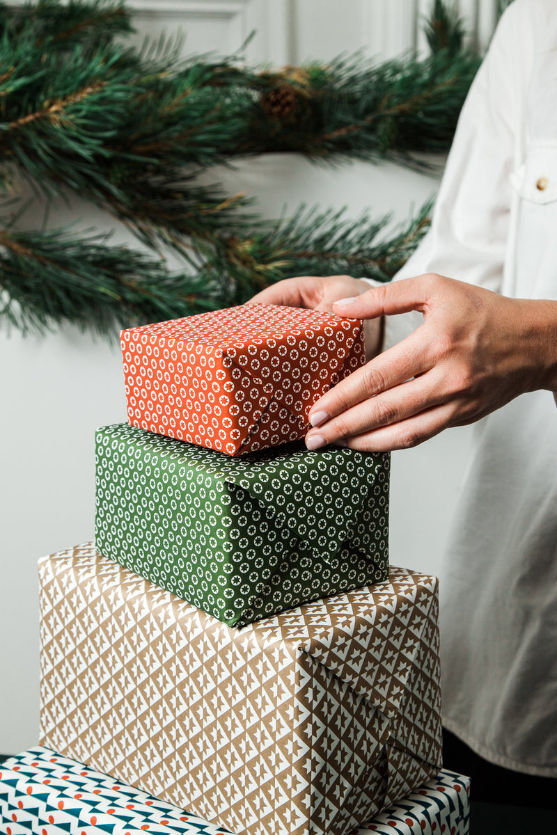 Studio Plain Green Kraft Christmas Wrapping Paper
