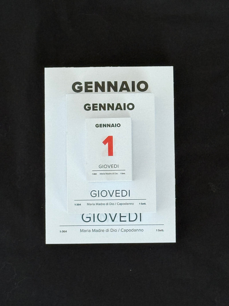 Italian desk calendar 2026