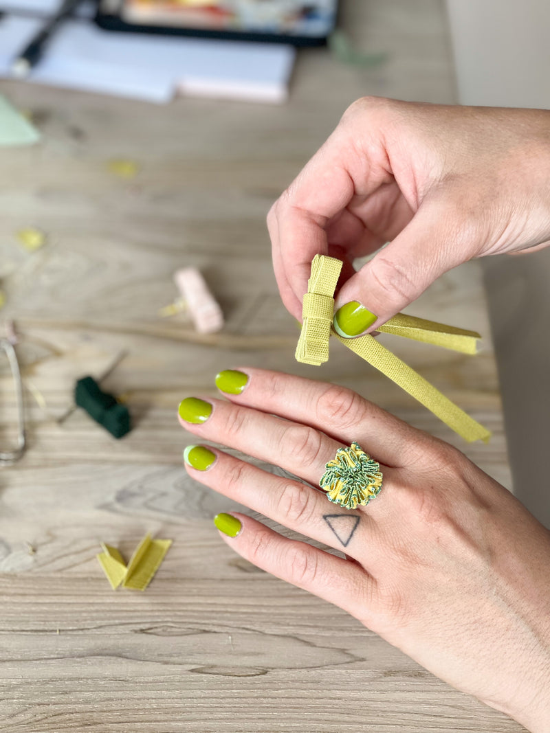 Ribbon flower jewelry kit with Maria Picci