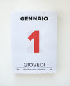 Italian desk calendar 2026