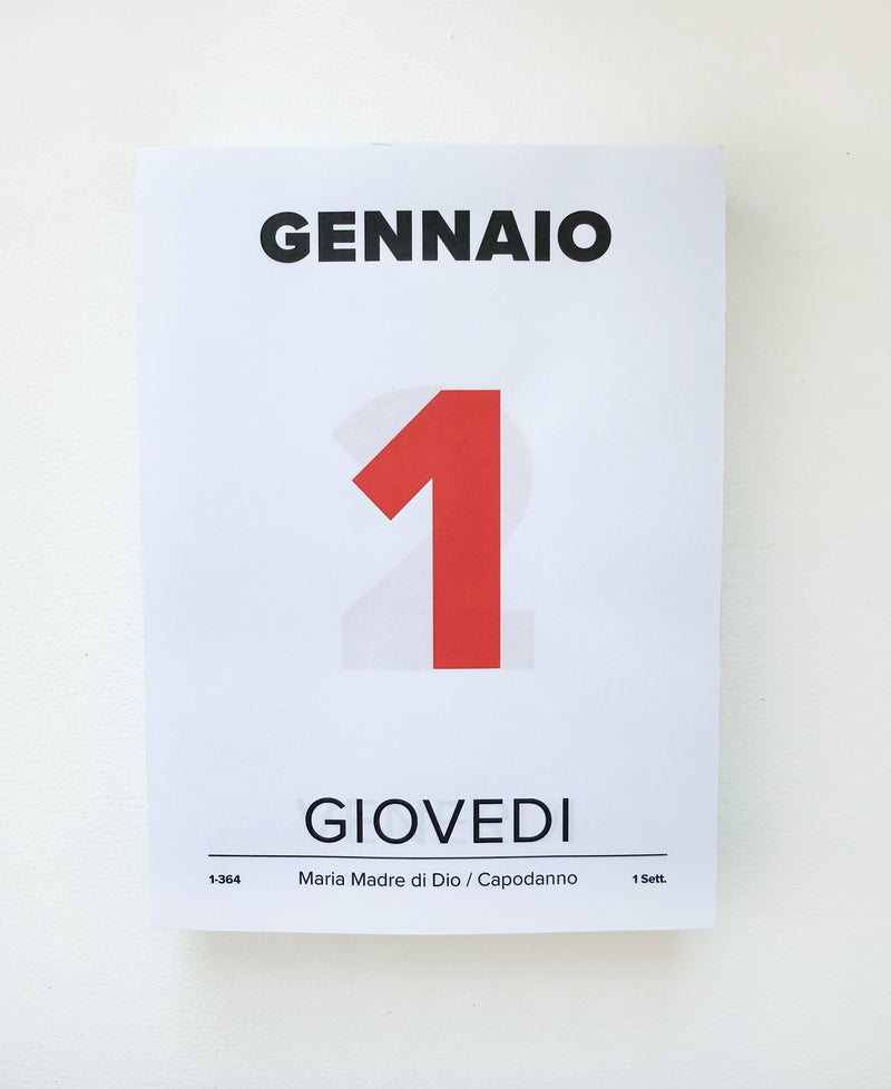 Italian desk calendar 2026