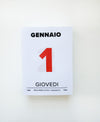 Italian desk calendar 2026