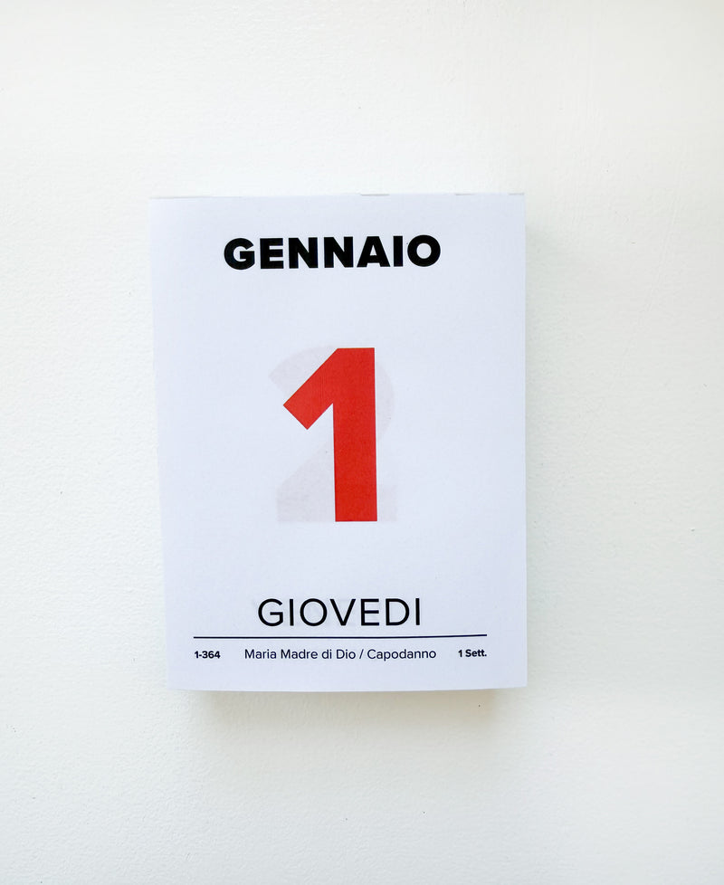Italian desk calendar 2026
