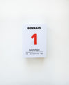 Italian desk calendar 2026