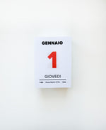Italian desk calendar 2026