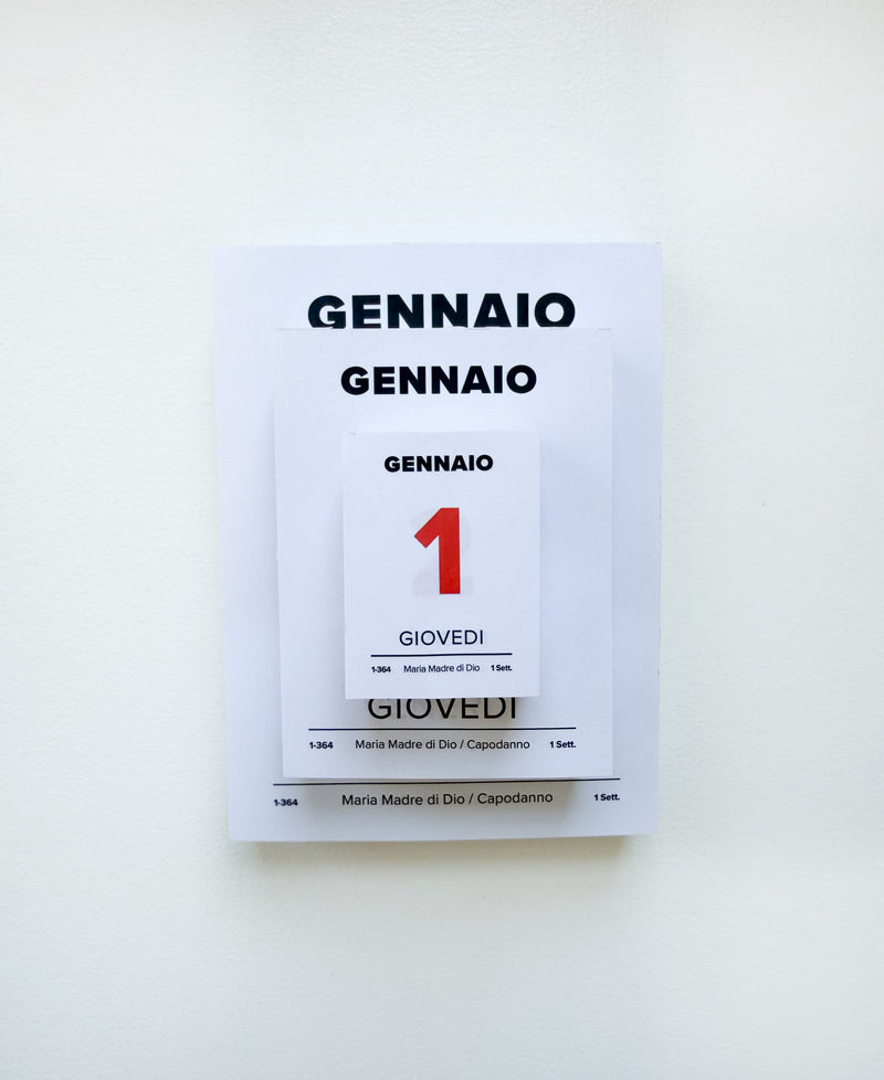 Italian desk calendar 2026