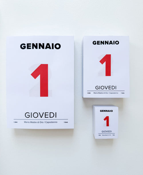 Italian desk calendar 2026