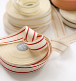 Striped cotton ribbon 1 ½” width - 44 yds ribbon