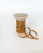 Metallic Braided ribbon wood spool