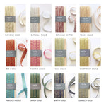 Metallic loose weave cotton ribbon | wood paddle 10 Yards