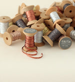 SALE - Metallic Braided ribbon wood spool