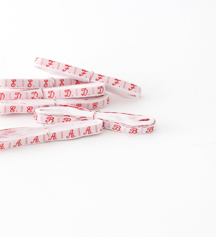 Brocaded alphabet ribbon – studio carta shop