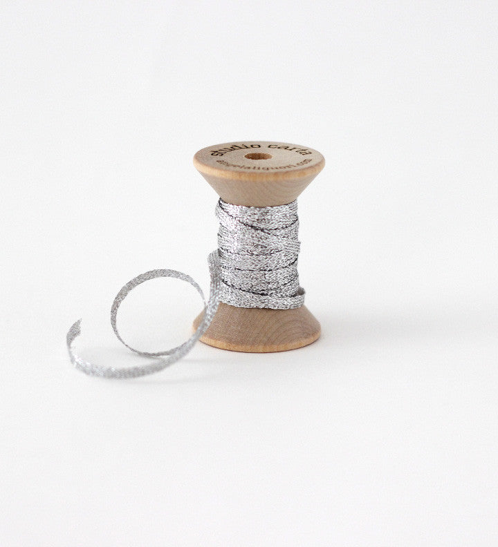 Metallic Braided ribbon wood spool – studio carta shop