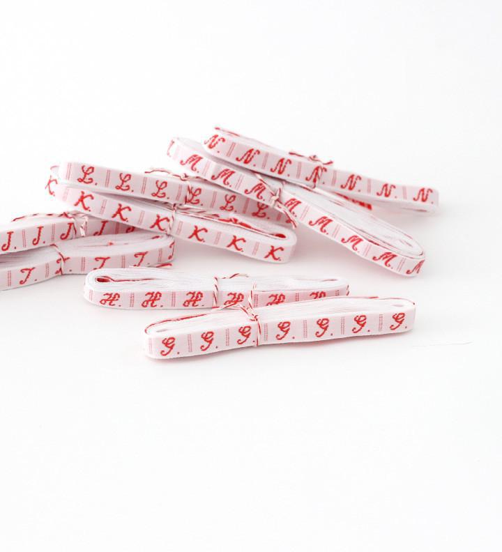 SALE - Overstock Brocaded alphabet ribbon