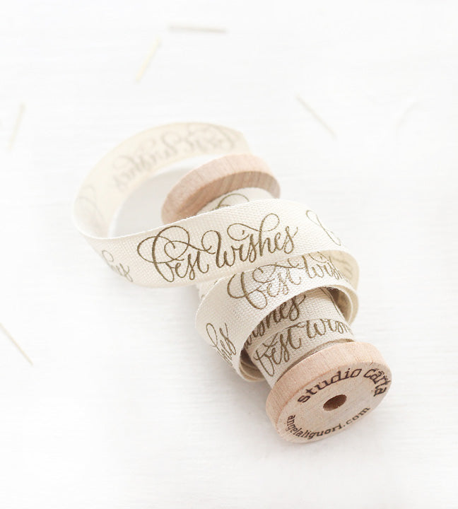 Best Wishes Calligraphy ribbon