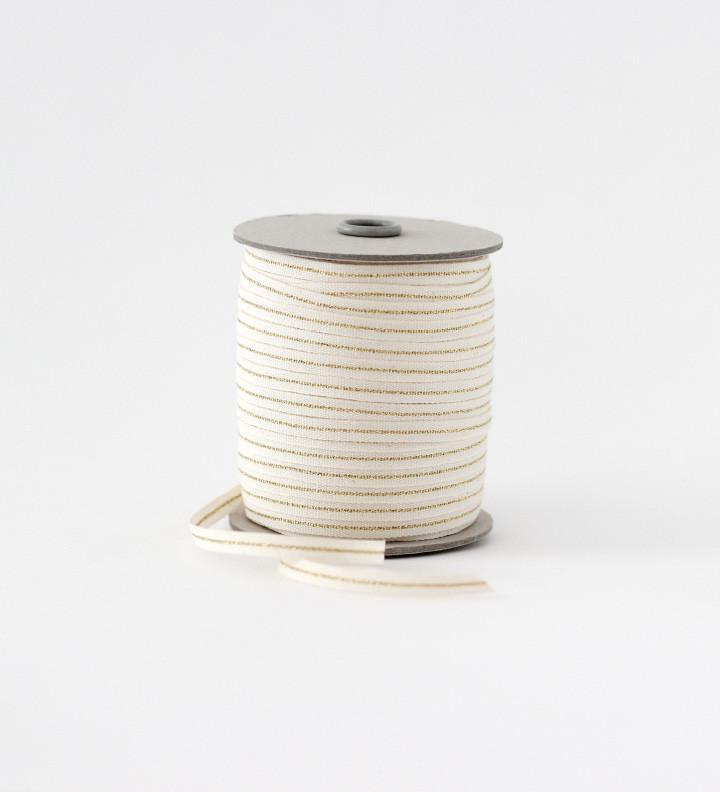 Narrow Tight Weave Cotton Ribbon - Natural : Studio Carta