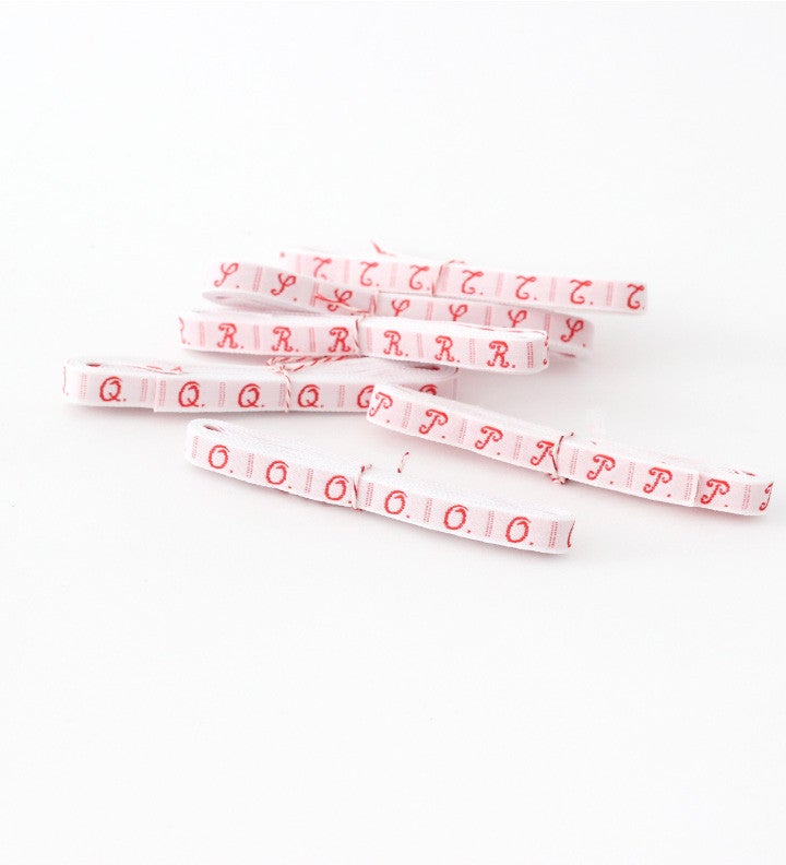 SALE - Overstock Brocaded alphabet ribbon