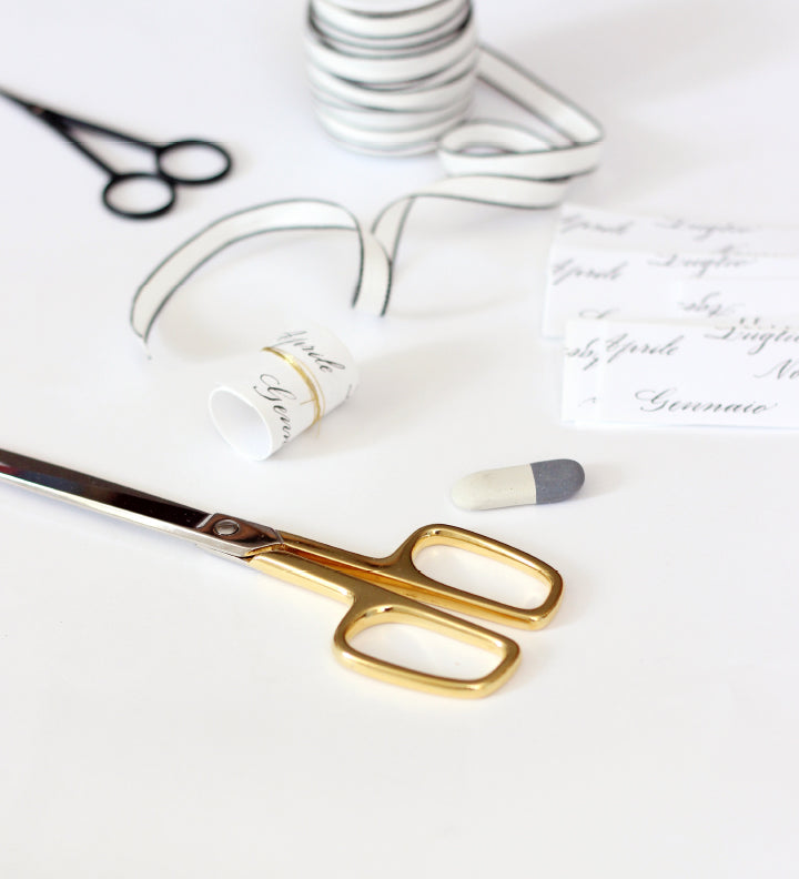 MESMOS Gold Scissors for Office - Cute Scissors for Desk - Acrylic Scissors  - Pretty Scissors - Brass Scissors Cute - Aesthetic House Scissors