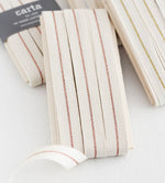 Metallic line cotton ribbon | wood paddle 10 Yards