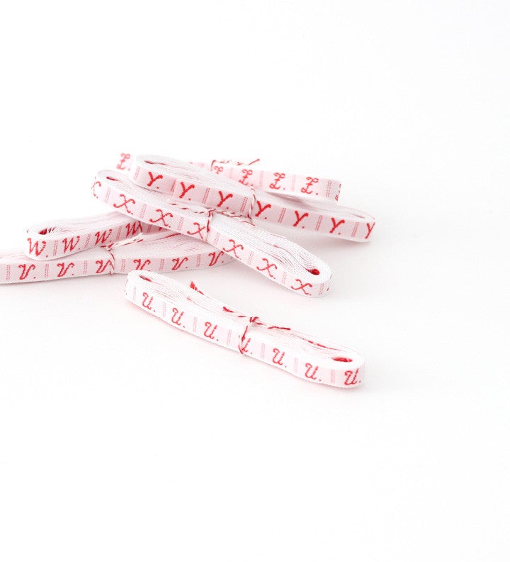 SALE - Overstock Brocaded alphabet ribbon