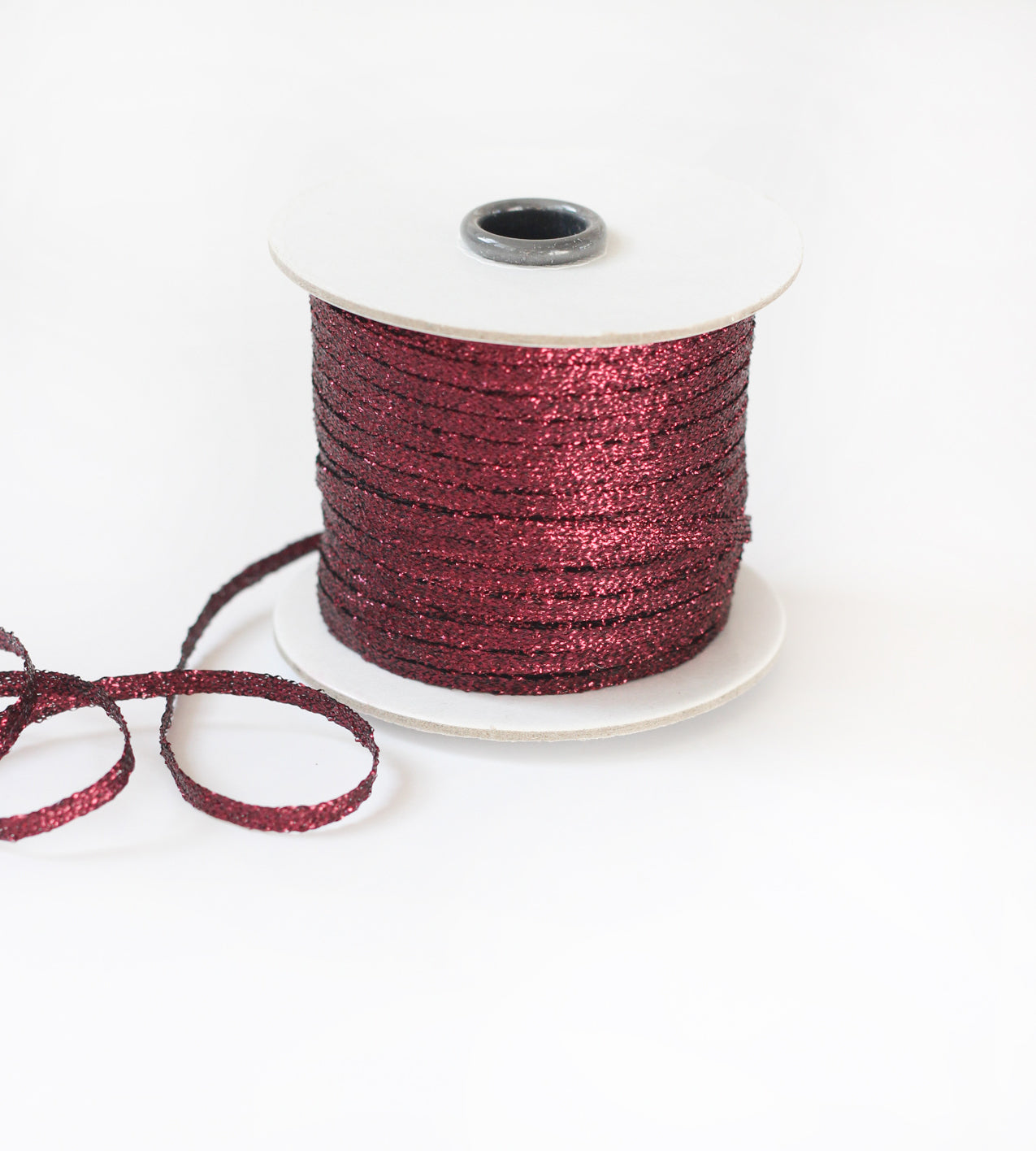 Braided Silver Ribbon Metallic Braided ribbon 1/8