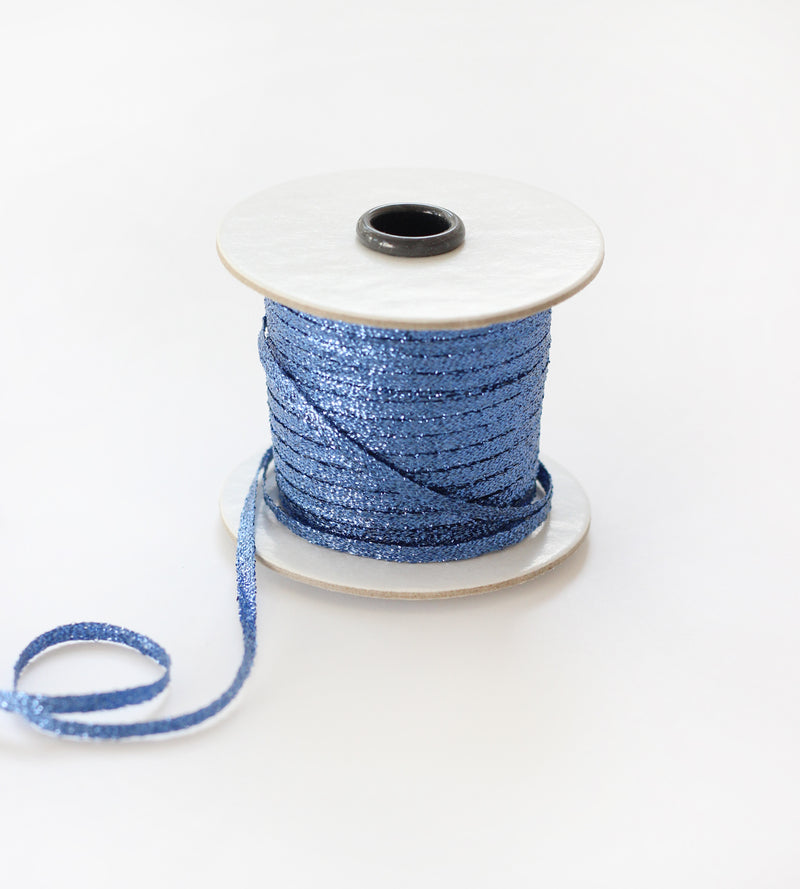 Braided Silver Ribbon Metallic Braided ribbon 1/8