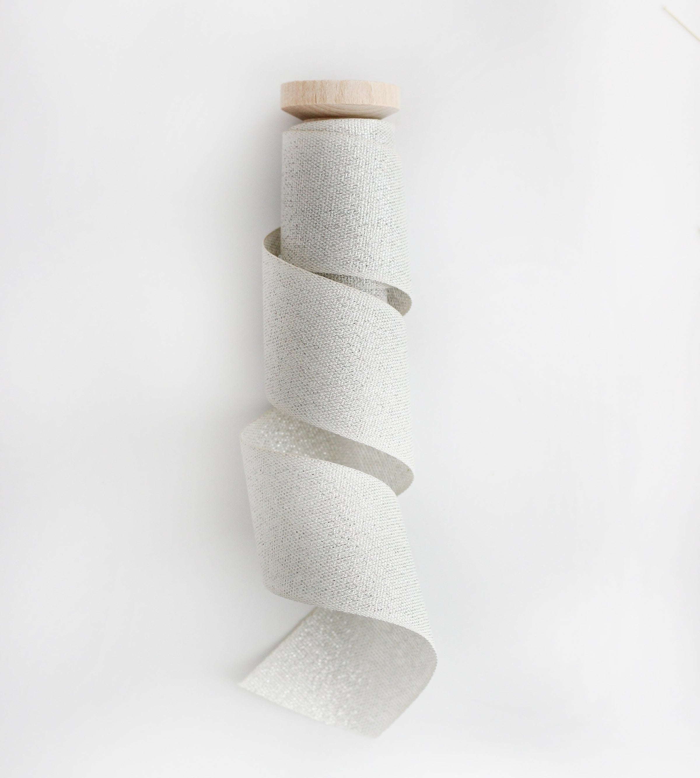 Steamable Ribbon Wood Spool Metallic Woven ribbon – studio carta shop